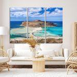 Canvas print Aegean Balos,3 panels