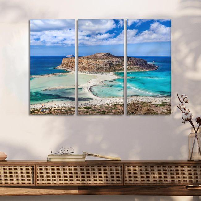 Canvas print Aegean Balos,3 panels