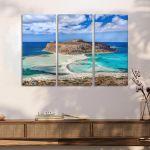 Canvas print Aegean Balos,3 panels