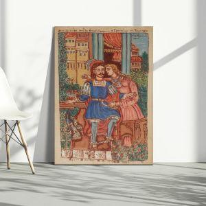 Canvas print Erotokritos with Aretousa, Theofilos