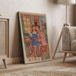 Canvas print Erotokritos with Aretousa, Theofilos