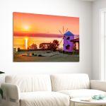 Canvas printTraditional windmill against sunrise, Zakynthos