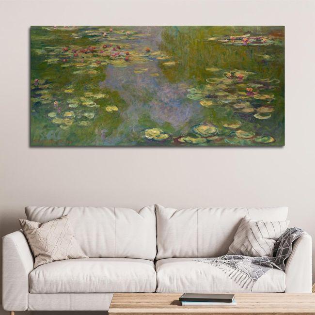 Πίνακας ζωγραφικής Water lilies, Monet C. panoramic