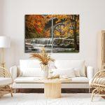 Canvas print Berea falls In autumn, two panels
