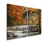 Canvas print Berea falls In autumn, two panels