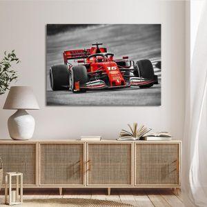 Canvas print F1 on gray background