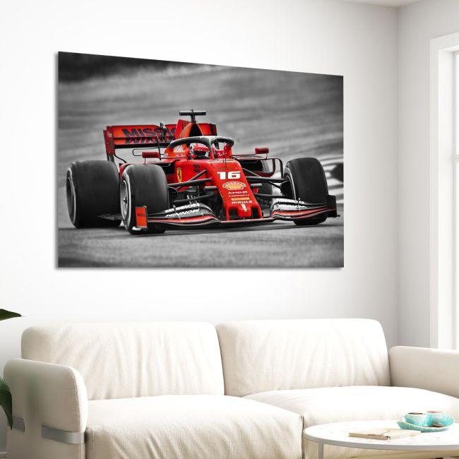 Canvas print F1 on gray background