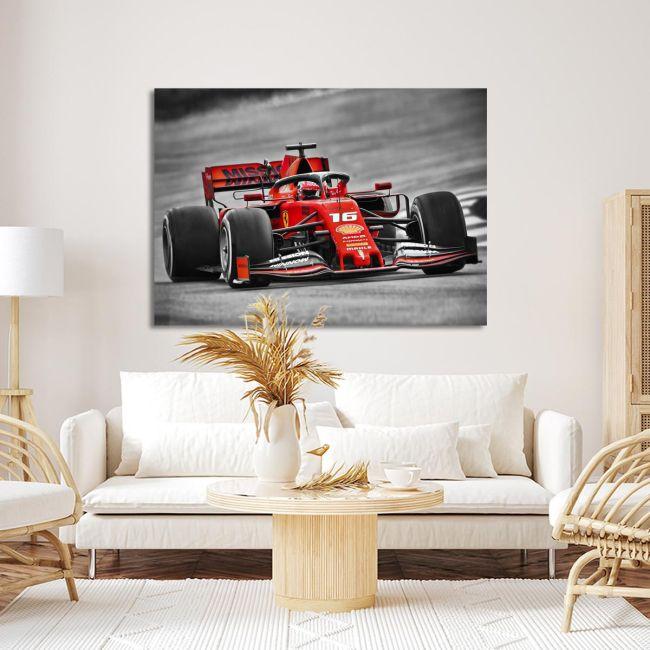 Canvas print F1 on gray background