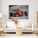 Canvas print F1 on gray background