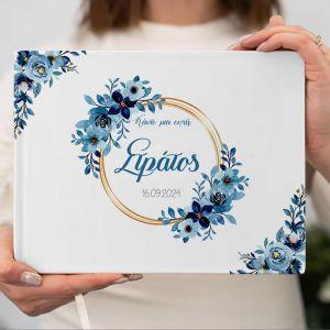 Βιβλίο ευχών, Λουλούδια μπλε, χρυσοί κύκλοι