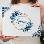 Βιβλίο ευχών, Λουλούδια μπλε, χρυσοί κύκλοι