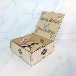 Wooden bow engraved names