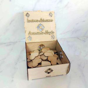 Wooden bow engraved names 2