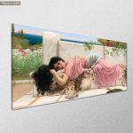 Canvas print When the heart is young, John William Godward, panoramic
