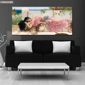 Canvas print When the heart is young, John William Godward, panoramic