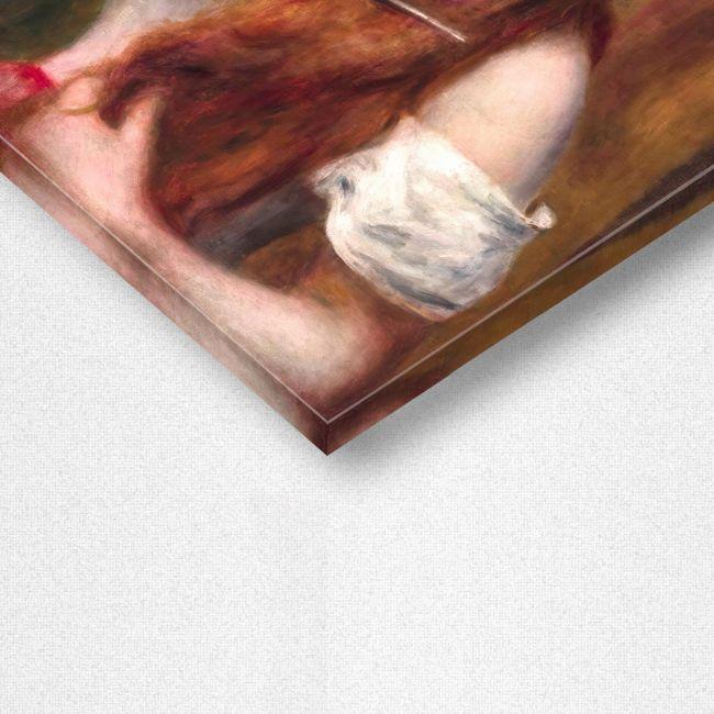 Canvas print Young girl combing her hair, Renoir P. A.