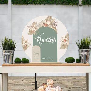 Wooden printed sign, Baby boy boho