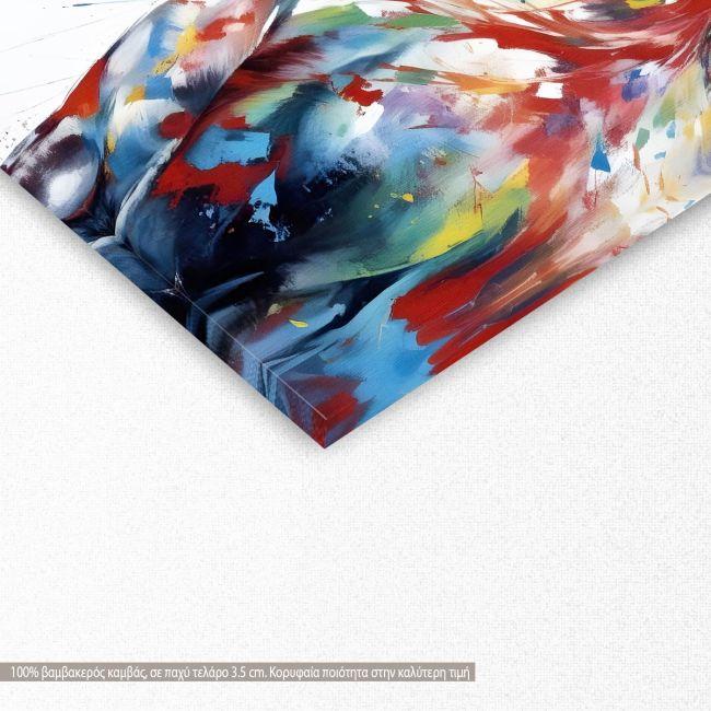 Πίνακας σε καμβά Horse in abstract colors