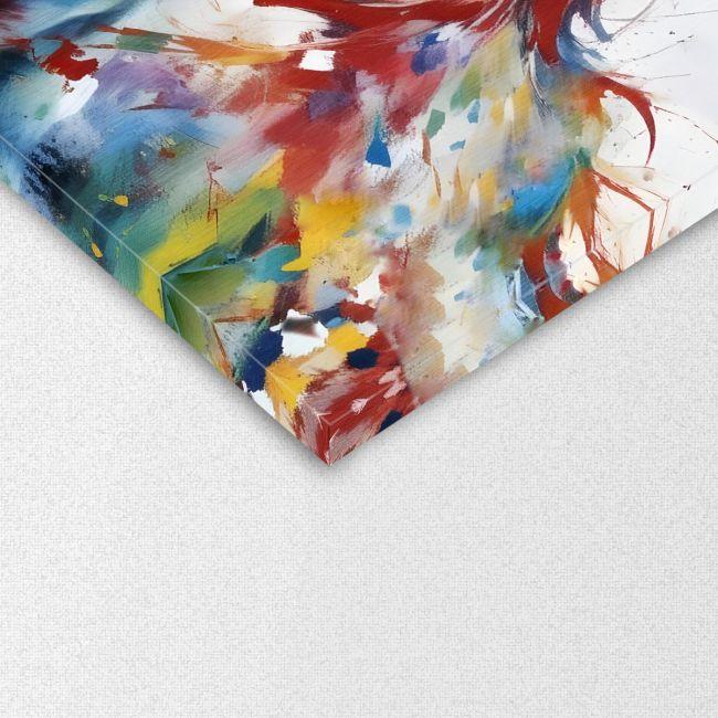 Πίνακας σε καμβά Horse in abstract colors