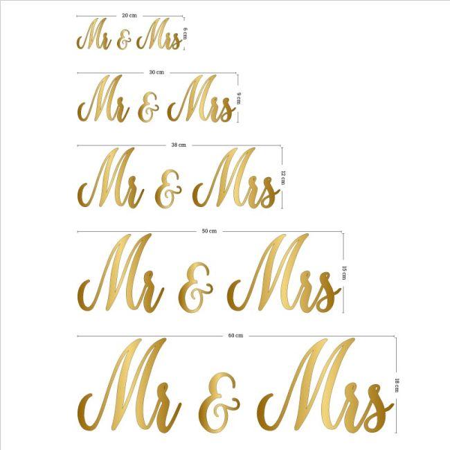 Mr and Mrs, Plexiglass χρυσό