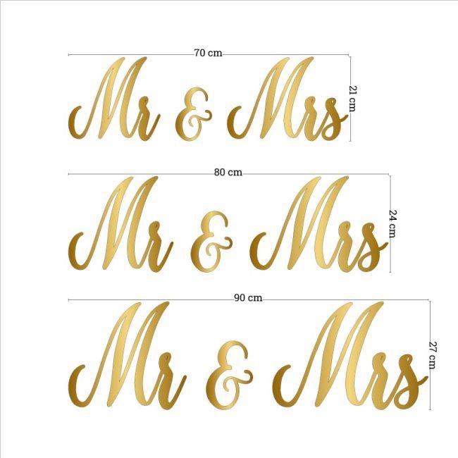 Mr and Mrs, Plexiglass Gold