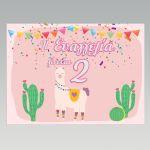Birthday banner self adhesive, Lama