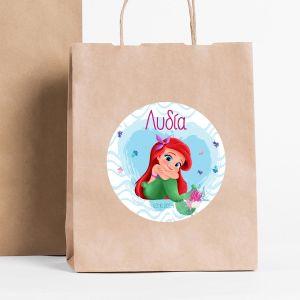 Sticker labels, Cute mermaid at sea bottom 2