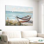 Canvas print Boat by the sea side