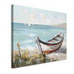 Canvas print Boat by the sea side