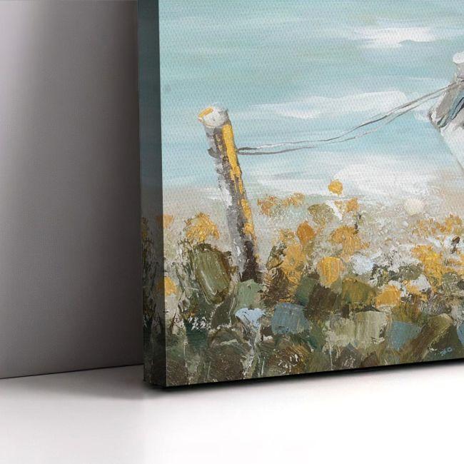 Canvas print Boat by the sea side