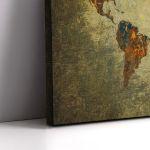 Canvas print Map of the world, grudge style