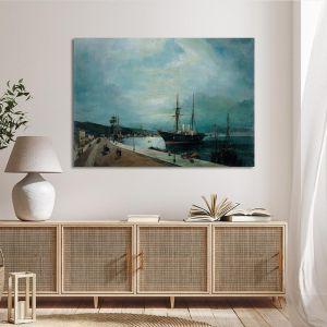 Canvas print Moonlight port of volos Volanakis Framed canvas View 1 2
