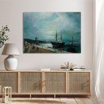 Canvas print Moonlight port of volos, Volanakis