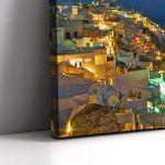 Canvas print Santorini at night
