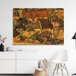 Canvas print City in twilight, Schiele Egon