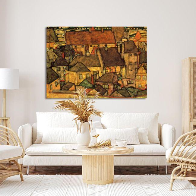 Canvas print City in twilight, Schiele Egon