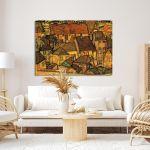 Canvas print City in twilight, Schiele Egon