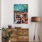 Canvas print A night sky ride