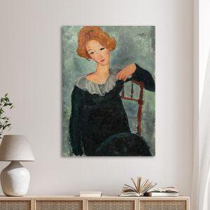 Πίνακας ζωγραφικής Woman with red hair, Modigliani A.