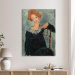 Πίνακας ζωγραφικής Woman with red hair, Modigliani A.