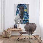 Πίνακας ζωγραφικής Storm's starry night reart, (original Vincent van Gogh)