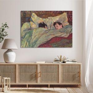 Πίνακας ζωγραφικής  In bed Lautrec de Toulouse H. Καμβάς τελαρωμένος Όψη 1 2