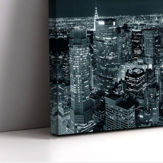 Πίνακας σε καμβά Manhattan skyline at night, πανοραμικός