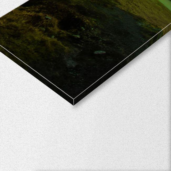 Canvas print Aurora at Kirkjufel five panels