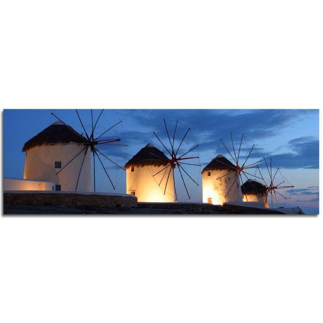 Canvas print Windmills, panoramic