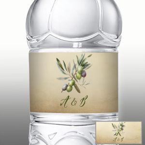 Sticker label Geomteric shapes and golden flowers 2