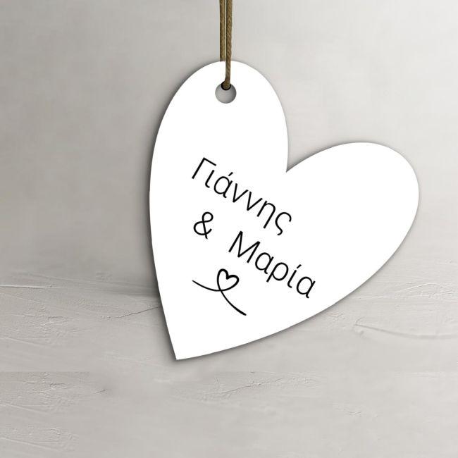 Cardboard Labels, whitedie cut heart