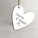 Cardboard Labels, whitedie cut heart