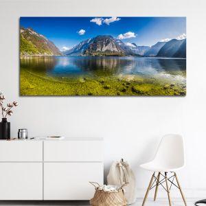 Canvas print Crystal clear mountain lake, panoramic