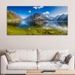 Canvas print Crystal clear mountain lake, panoramic